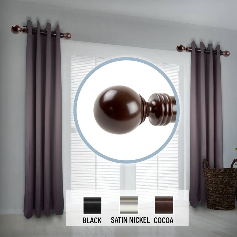 InStyleDesign Sondra 1.5" Side Curtain Rod 12-20 inch long (Set of 2) - 12 to 20 inches