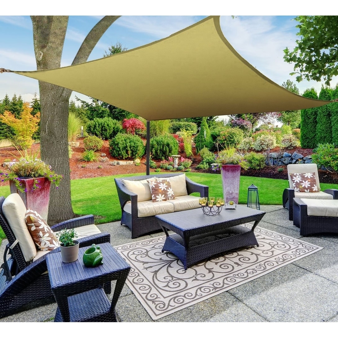 Sun Shade Sail Canopy Square Beige 18 X Sun Shade Sail Canopy Square