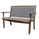 preview thumbnail 2 of 4, Eilaf Driftwood Grey Wicker & Eucalyptus Bench - N/A