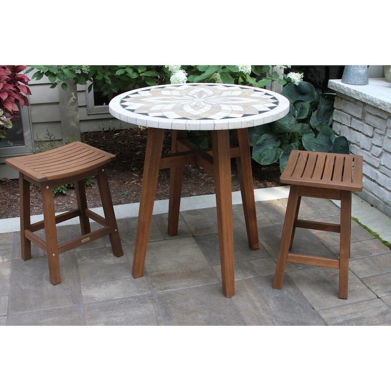 Eilaf Counter Height Eucalyptus Saddle Stool, 2pk.