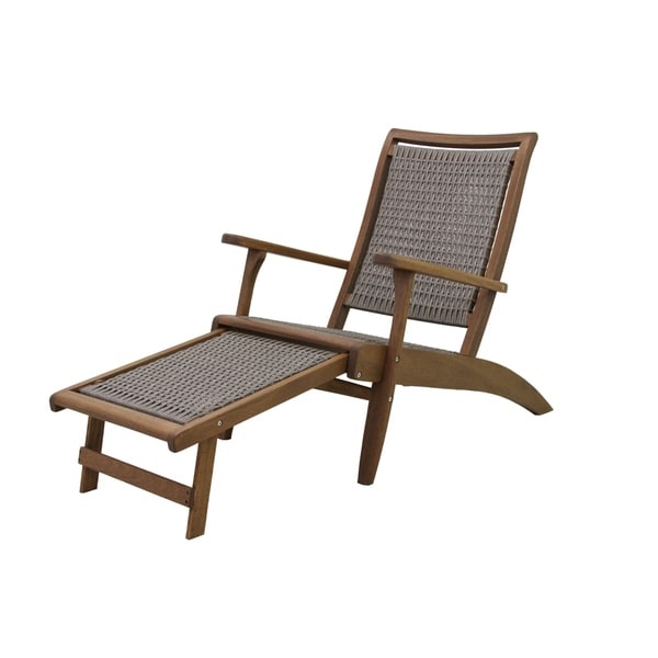 grey wicker lounge chair