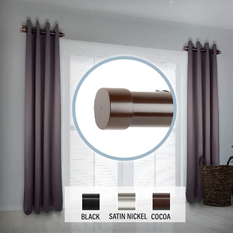 InStyleDesign 1.5-inch Side Curtain Rod (Set of 2) - 12 to 20 inches - Cocoa
