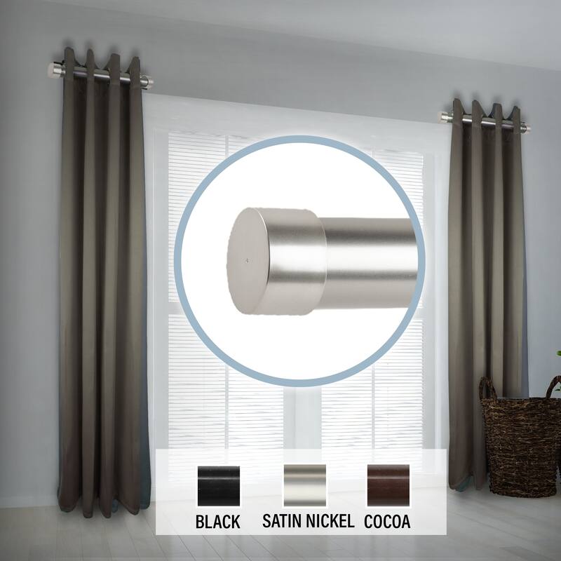 InStyleDesign 1.5-inch Side Curtain Rod (Set of 2) - 12 to 20 inches