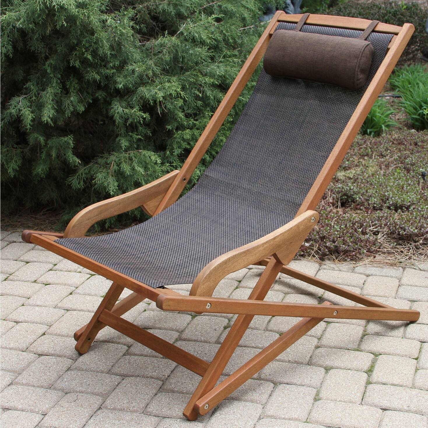 Eucalyptus & Dark Brown Sling Swing Lounger Bed Bath & Beyond 29769798
