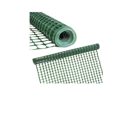 Boen 4' x 100' Green Safety Snow Fence - O-Ring