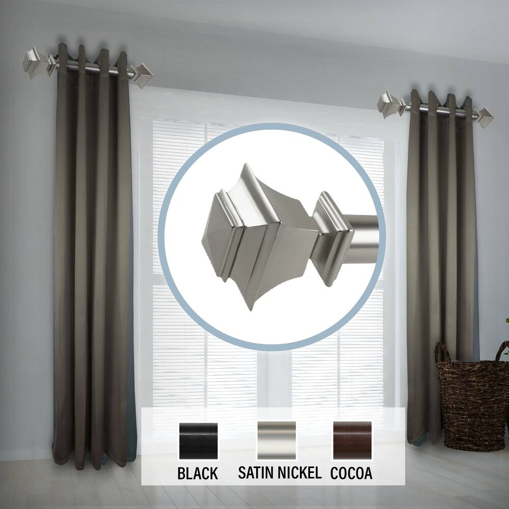 InStyleDesign Schubert 1.5"Side Curtain Rod 12-20 inch long(Set of 2) - 12 to 20 inches