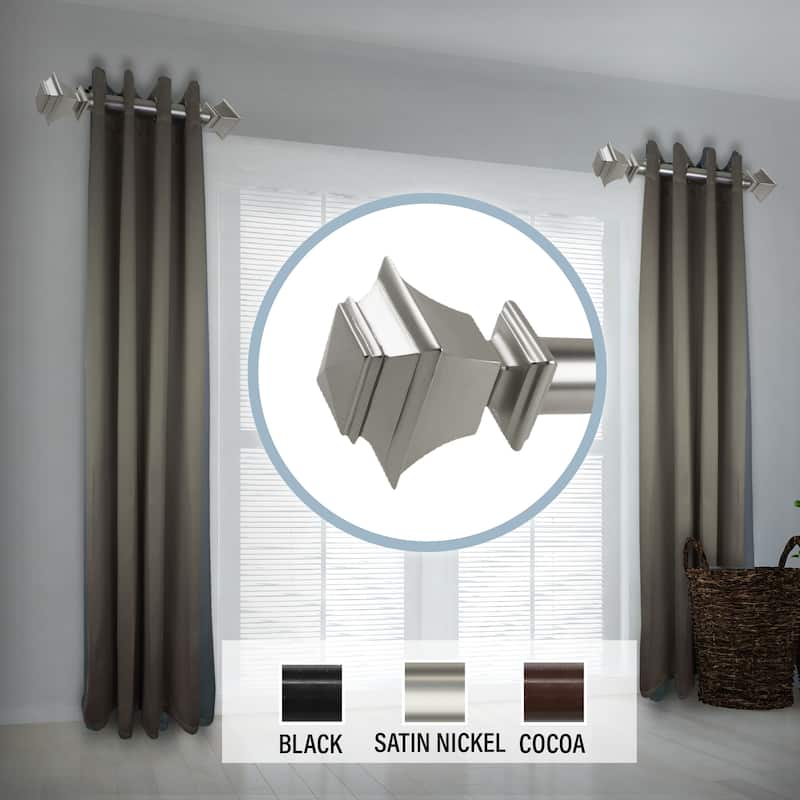 InStyleDesign Schubert 1.5"Side Curtain Rod 12-20 inch long(Set of 2) - 12 to 20 inches