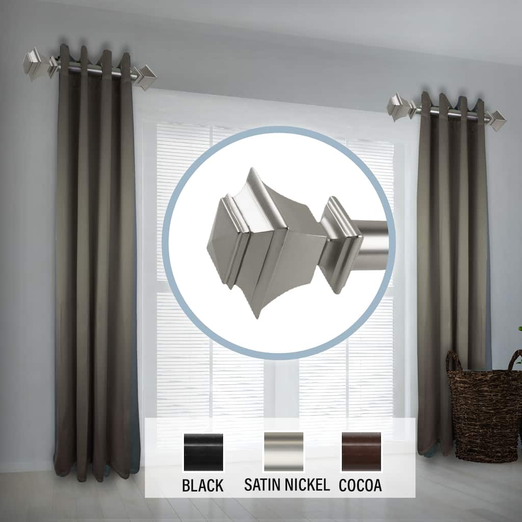 InStyleDesign Schubert 1.5"Side Curtain Rod 12-20 inch long(Set of 2) - 12 to 20 inches