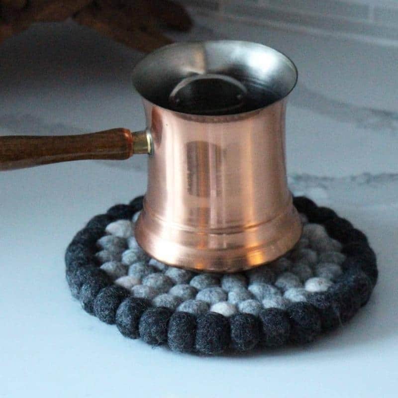 The Curated Nomad Southard Flower Power Felt Ball Trivet - N/A