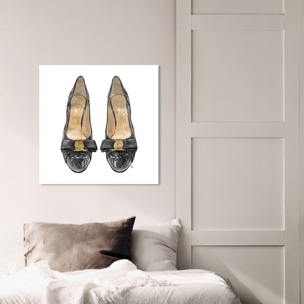Oliver Gal 'Salvatore's Flats' Fashion and Glam Wall Art Canvas Print - Black, White