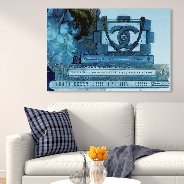 Oliver Gal 'Private Archive Aqua' Fashion and Glam Wall Art Canvas Print - Blue, White