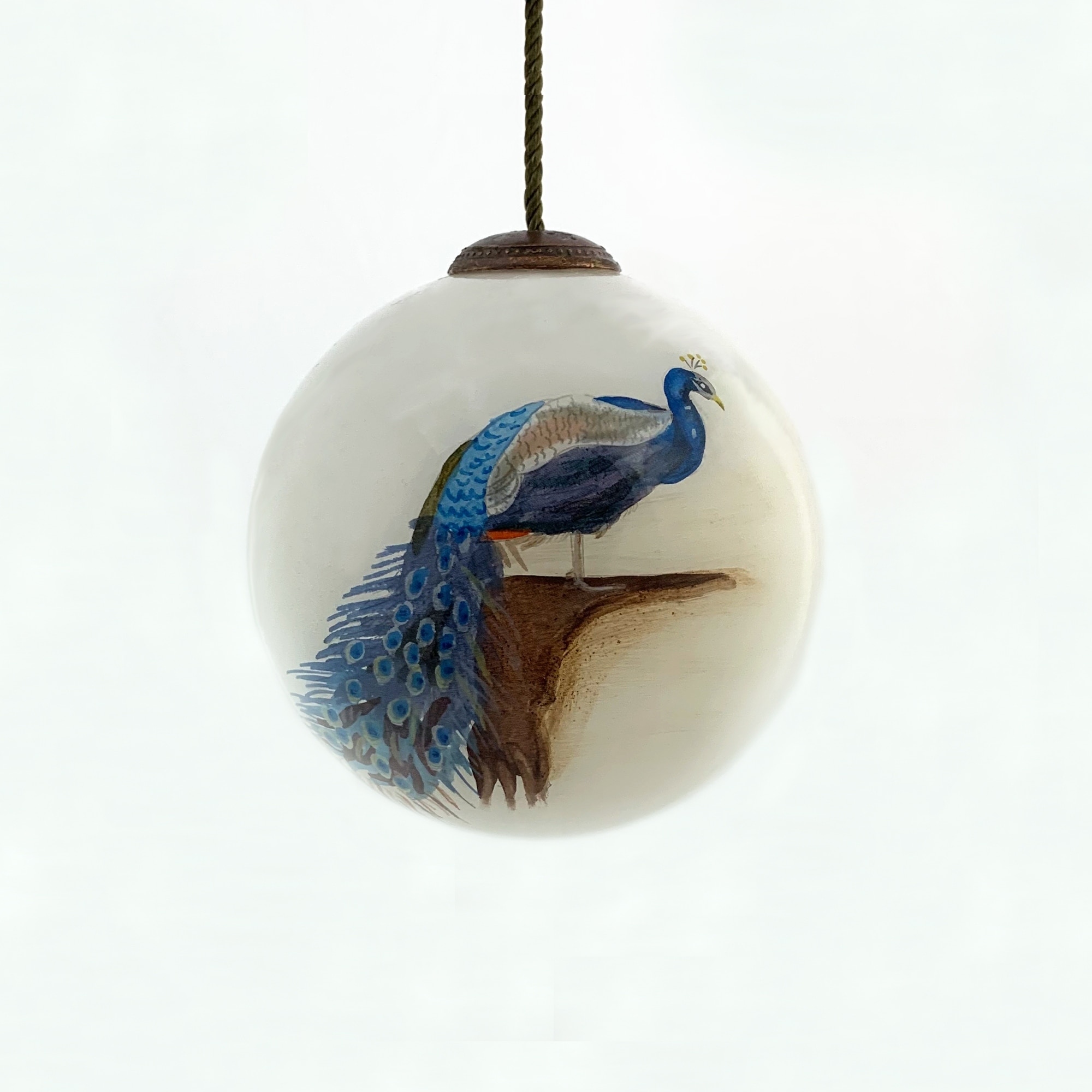 La Pastiche Peacock Glass Ornament Collection (Set of 3) with, 3.5 x 3.5  - 3.5 x 3.5 - Bed Bath & Beyond - 36719838