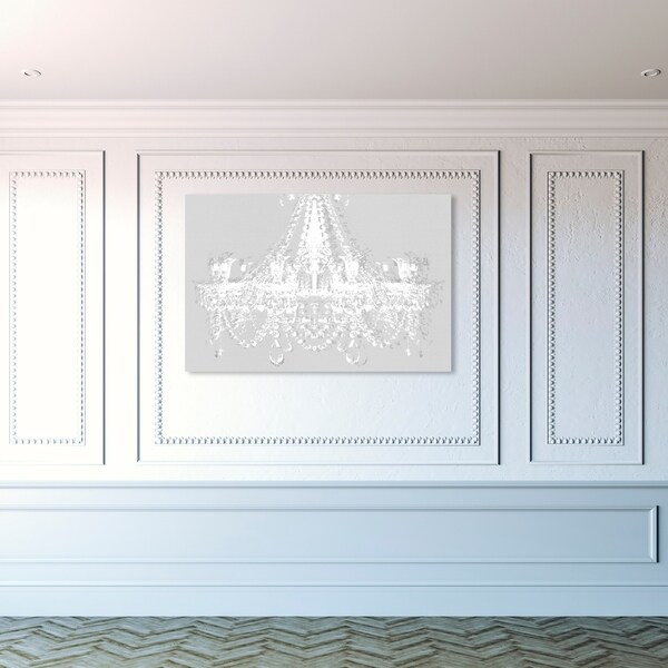 Oliver Gal 'Dramatic Entrance Silent Gray' Fashion and Glam Wall Art Canvas Print - White, Gray