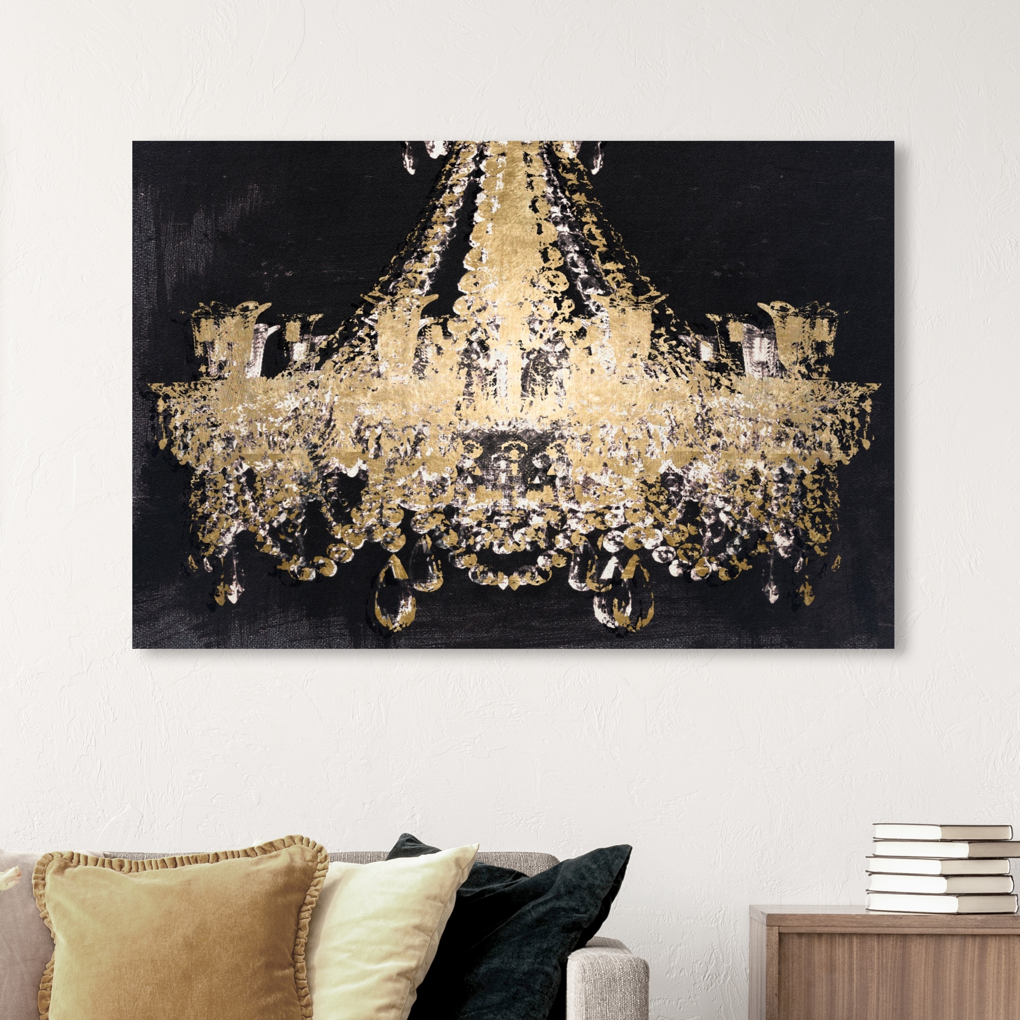 Oliver Gal 'Articles de Voyage Gold' Fashion and Glam Wall Art Canvas Print  - Gold, Black - On Sale - Bed Bath & Beyond - 28584921