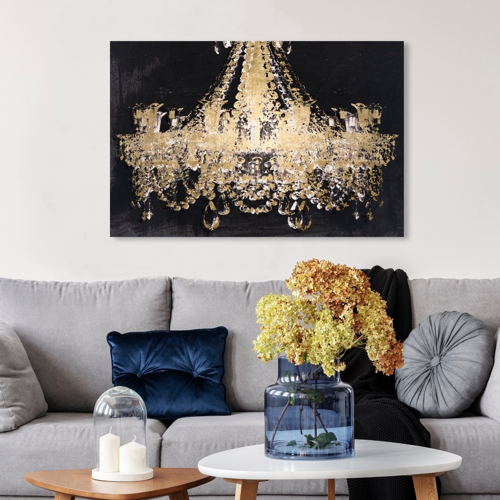 Oliver Gal 'Gold Feathers' Fashion and Glam Wall Art Canvas Print