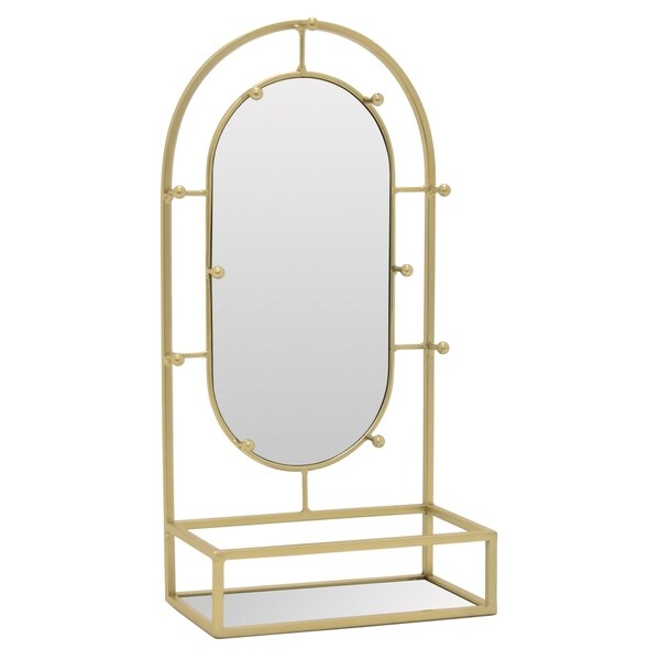 Three Hands Gold Jewelry Stand Tabletop, Gold, 14"