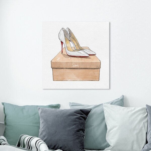 Oliver Gal 'Red White and Lou' Fashion and Glam Wall Art Canvas Print - Brown, White
