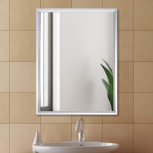24/"x32/" Framed Bathroom Wall Mirror Rectangular Vanity Glass Beveled Home Decor
