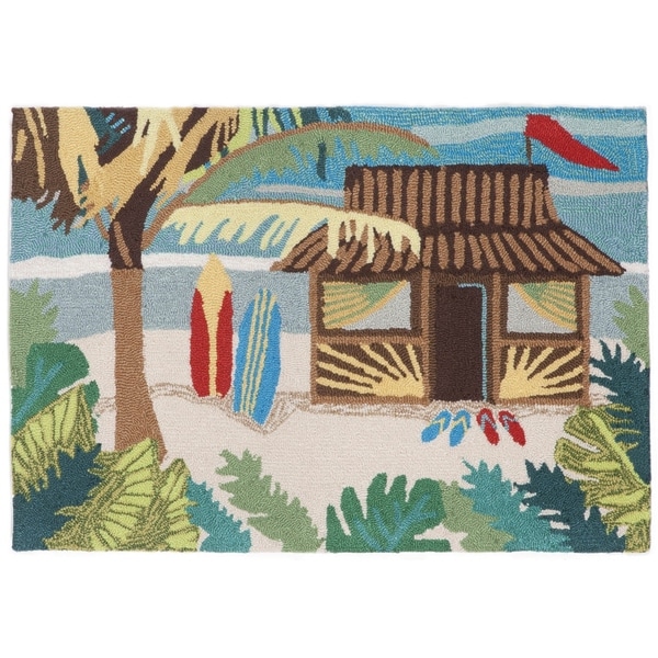 Liora Manne Frontporch Tiki Hut Indoor/Outdoor Rug Multi 24"X36"