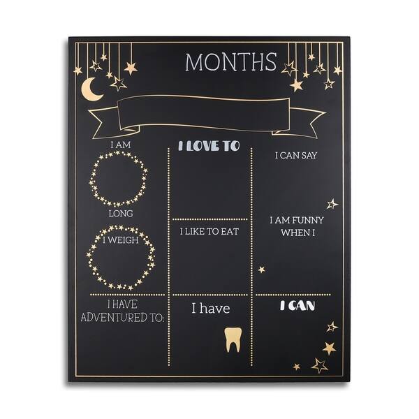 slide 1 of 1, Star Bright Milestone Chalkboard by The Peanutshell