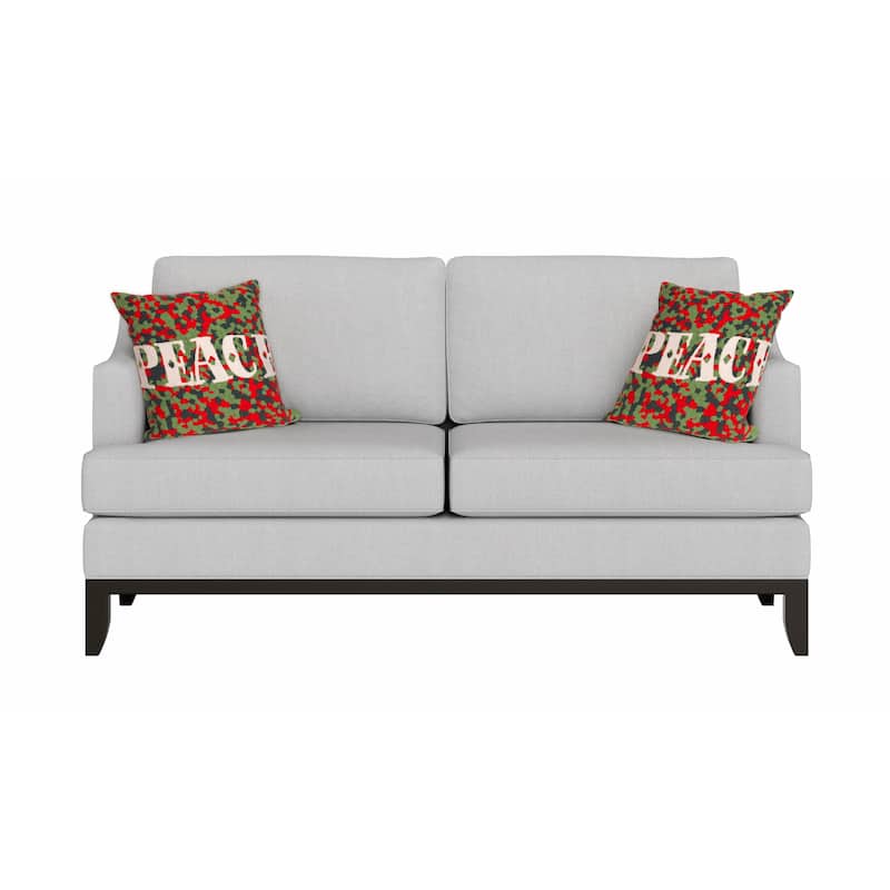 Liora Manne Visions II Peace Indoor/Outdoor Pillow Red 20" Square