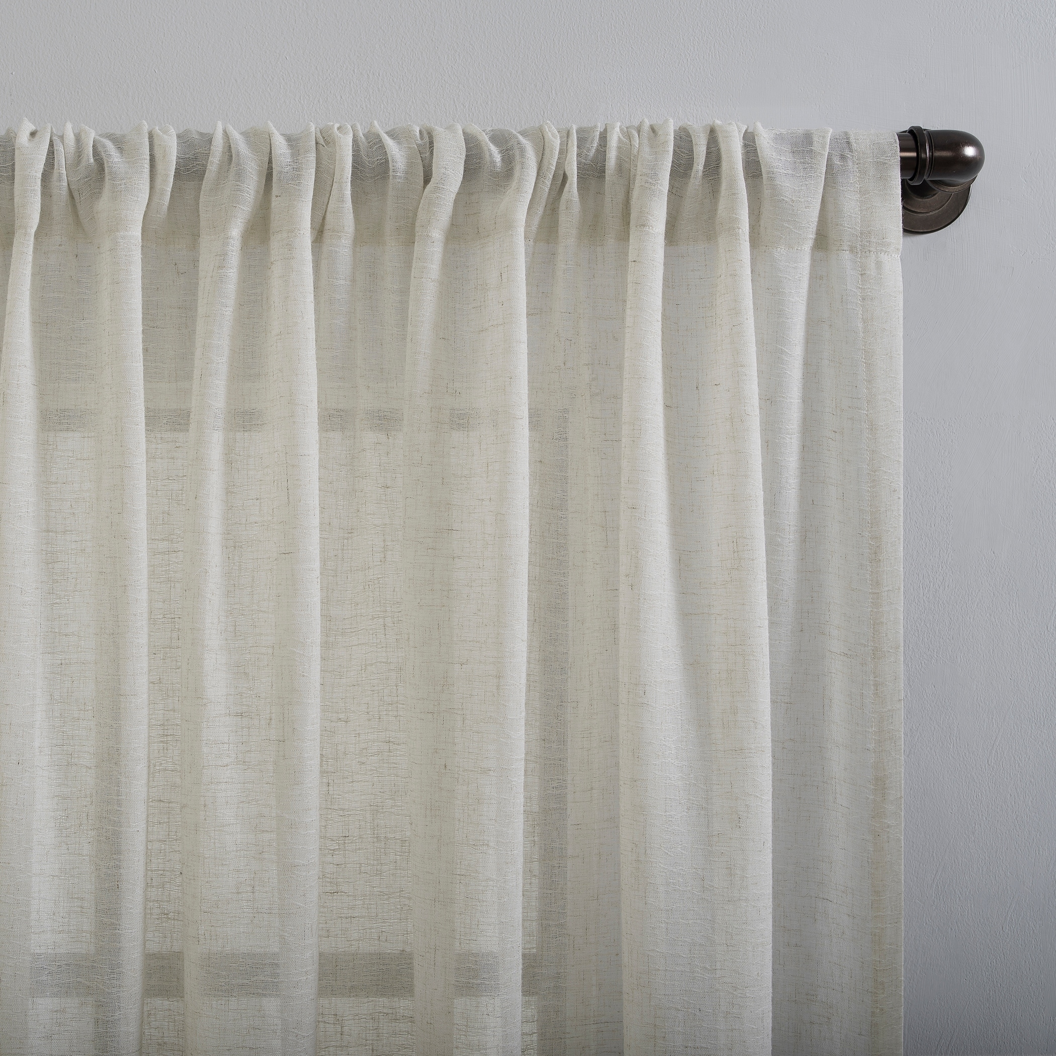 geometric textured sheer grey curtains