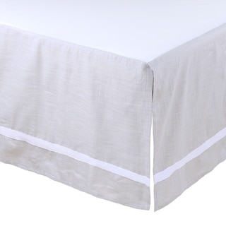 Farmhouse Grey Crib Skirt by The Peanutshell