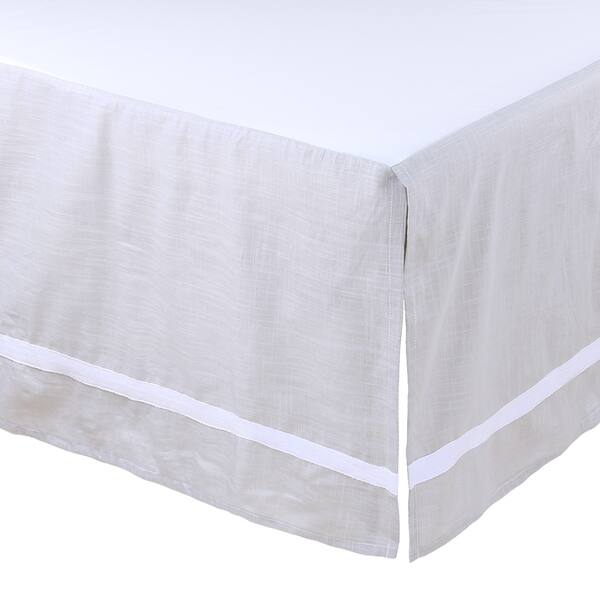 slide 1 of 1, Farmhouse Grey Crib Skirt by The Peanutshell