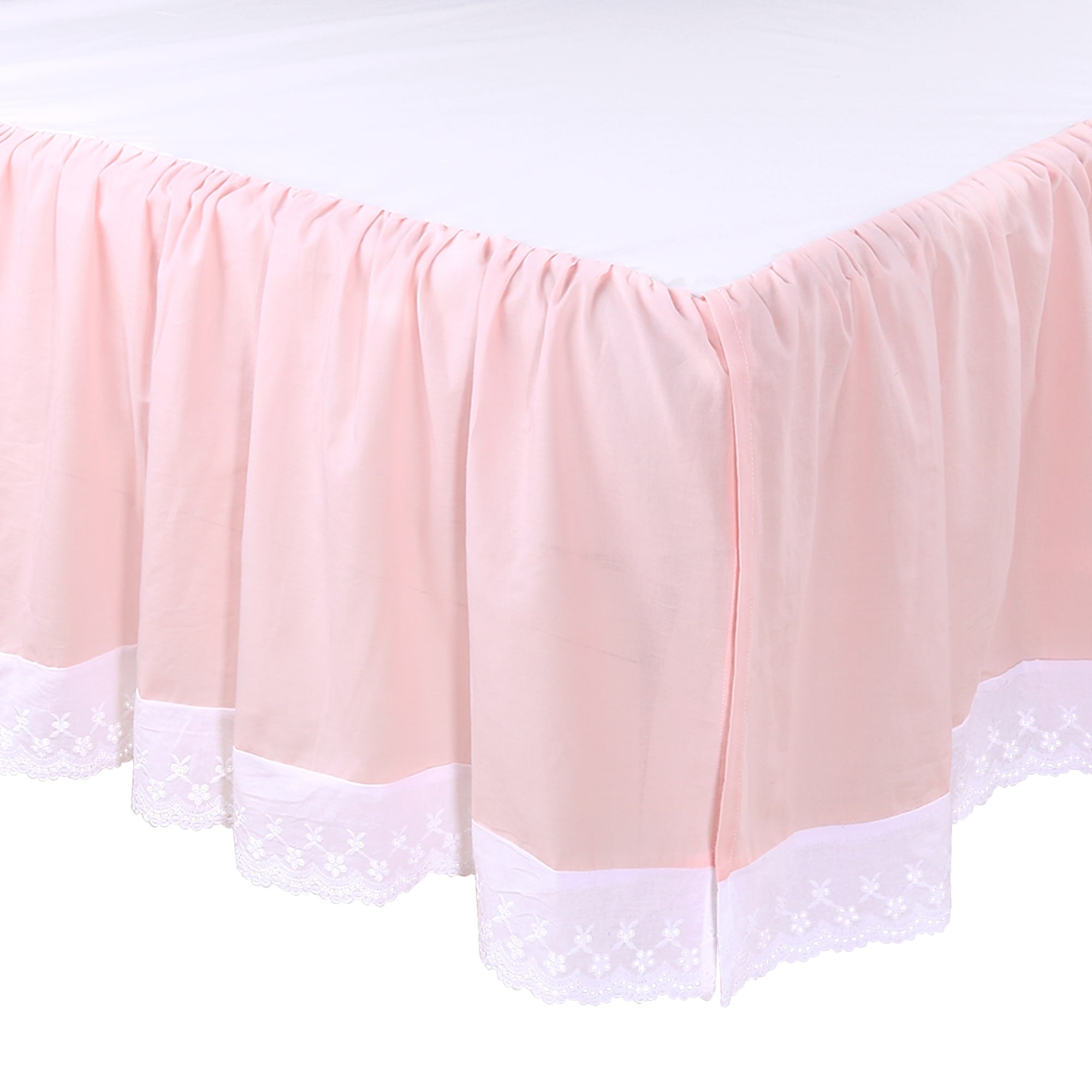 Shop Farmhouse Pink Crib Skirt By The Peanutshell Overstock