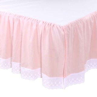 Farmhouse Pink Crib Skirt by The Peanutshell