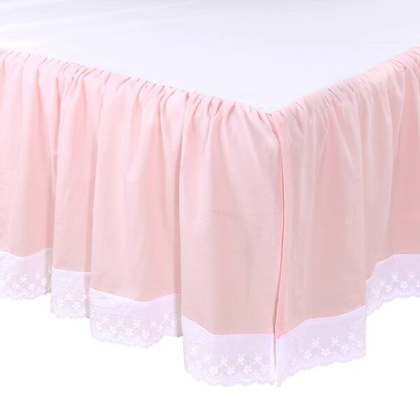 slide 1 of 1, Farmhouse Pink Crib Skirt by The Peanutshell