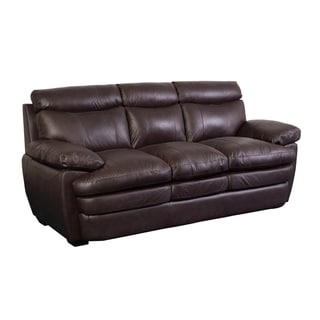 Shop Redding Cognac 2-Piece Brown Leather Modern Sofa Set - Free Shipping Today - Overstock ...