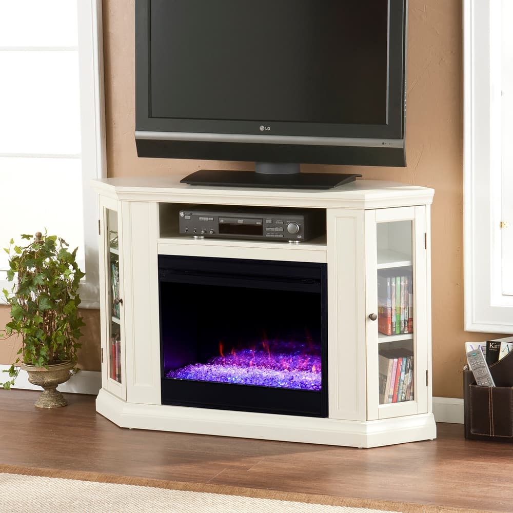SEI Furniture Cabot Cherry Convertible Color Changing Fireplace