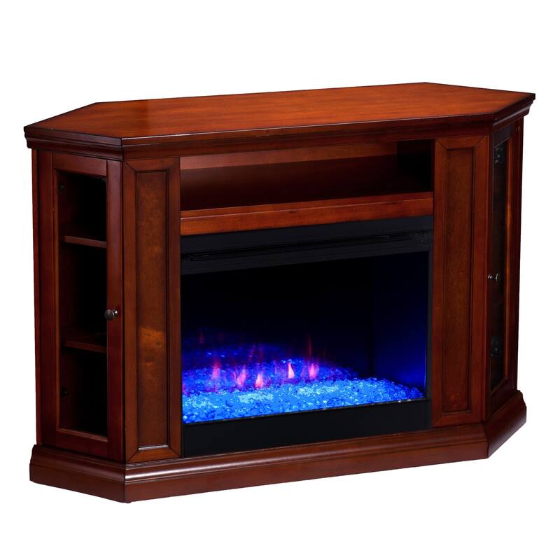 SEI Furniture Cabot Cherry Convertible Color Changing Fireplace