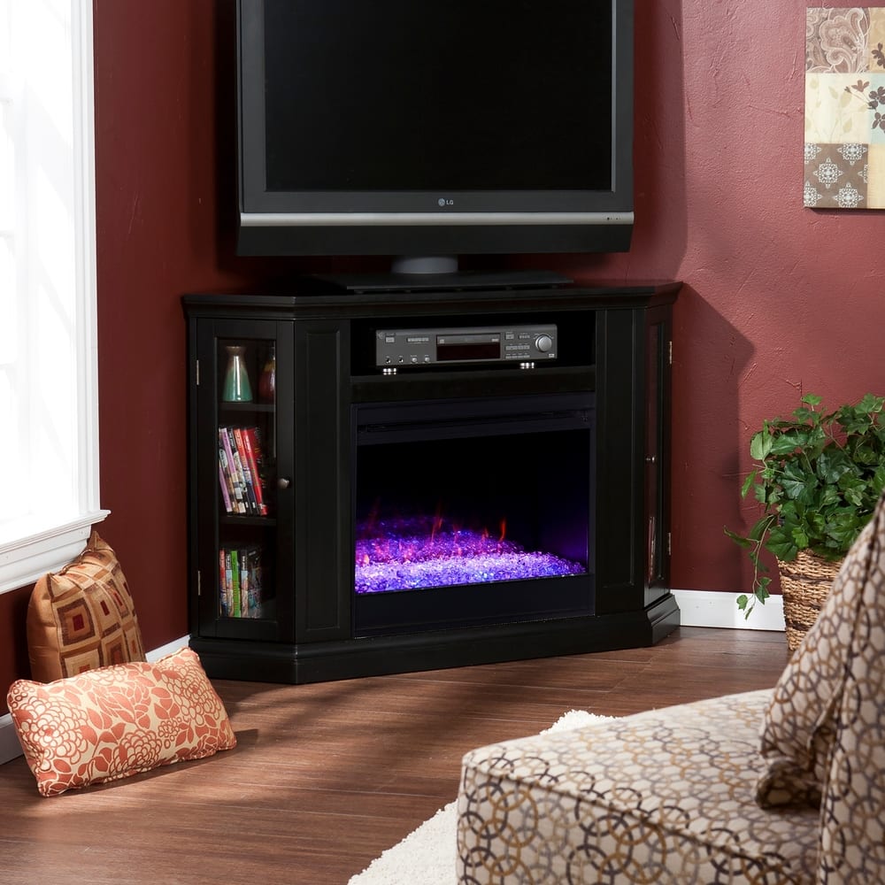SEI Furniture Cabot Cherry Convertible Color Changing Fireplace