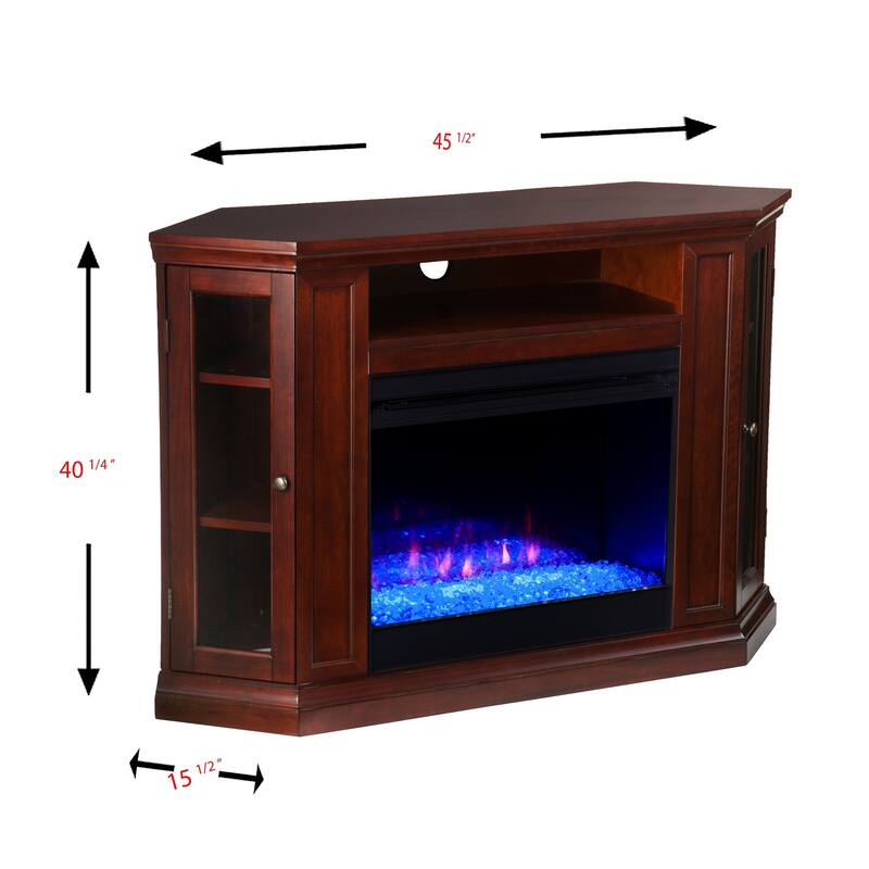SEI Furniture Cabot Cherry Convertible Color Changing Fireplace