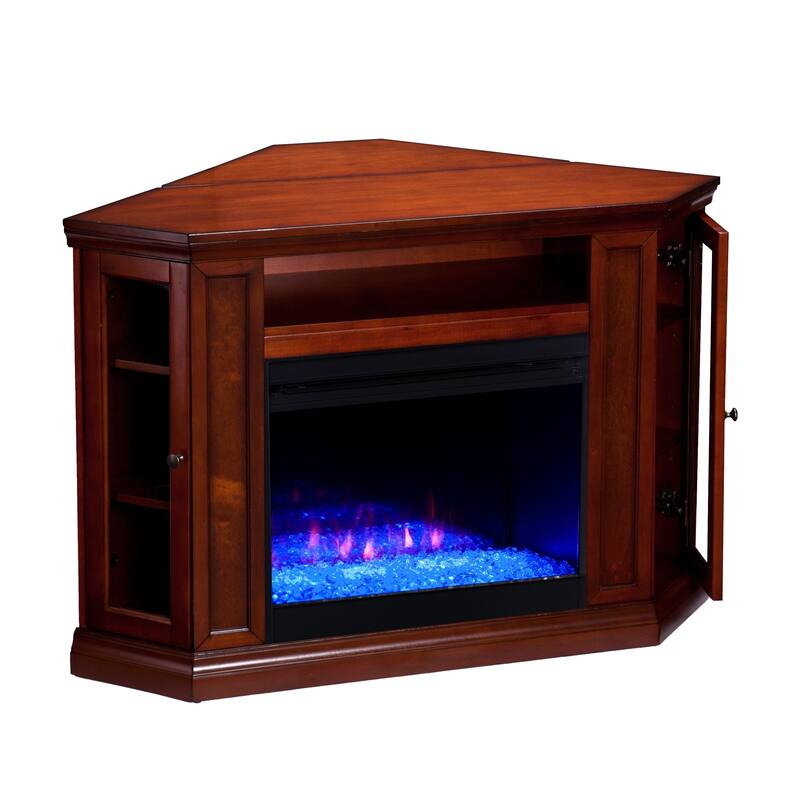 SEI Furniture Cabot Cherry Convertible Color Changing Fireplace