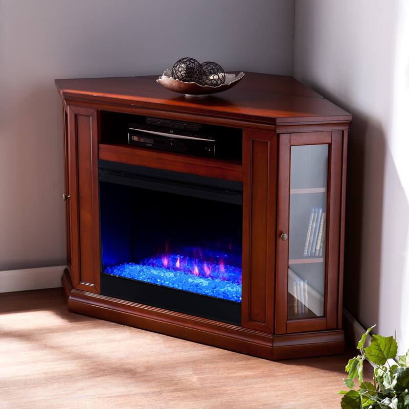 SEI Furniture Cabot Cherry Convertible Color Changing Fireplace