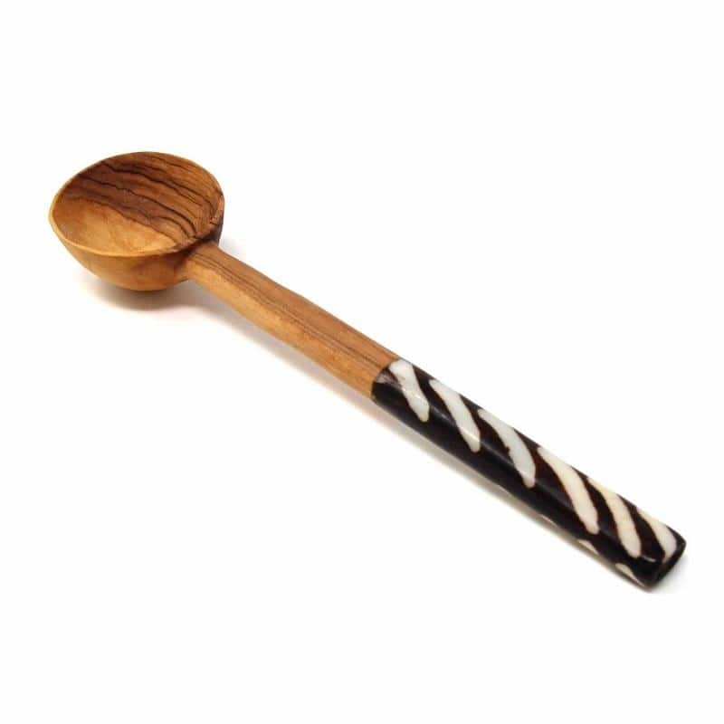 Handmade Olive Wood Long Handle Coffee Scoop