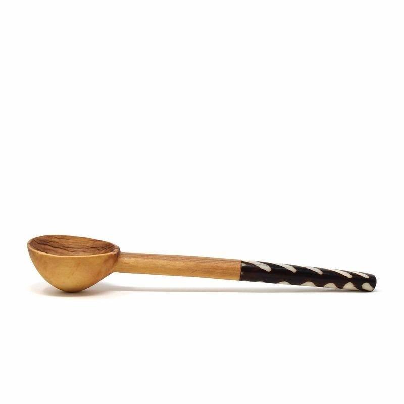 Handmade Olive Wood Long Handle Coffee Scoop