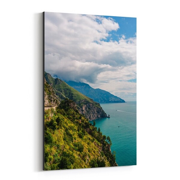 Noir Gallery Positano Italy Beach Nature Photo Canvas Wall Art Print
