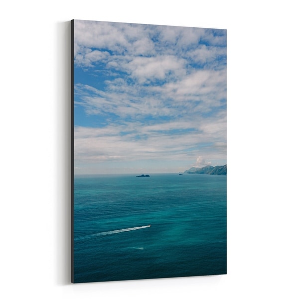 Noir Gallery Positano Italy Beach Boat Nautical Canvas Wall Art Print