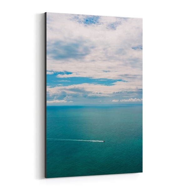 Noir Gallery Positano Italy Beach Boat Nautical Canvas Wall Art Print