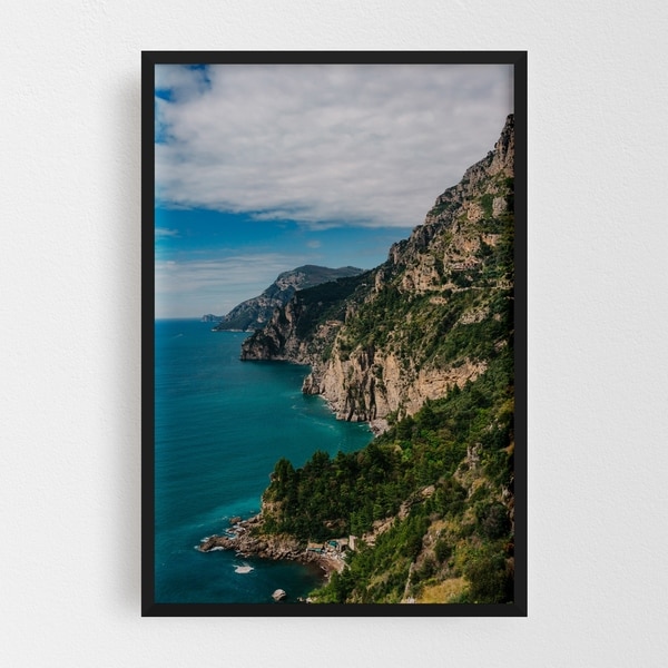 Noir Gallery Positano Italy Beach Nature Photo Framed Art Print