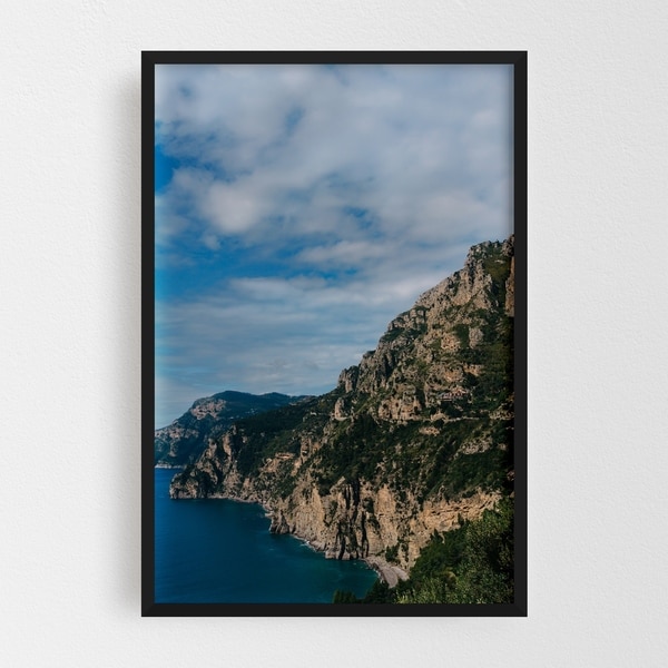Noir Gallery Positano Italy Beach Nature Photo Framed Art Print
