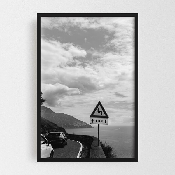 Noir Gallery Positano Italy Beach Nature Photo Framed Art Print