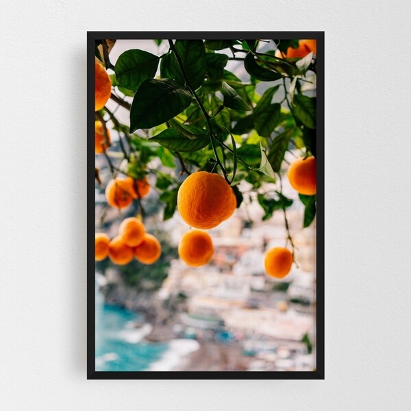Noir Gallery Positano Italy Beach Nature Photo Framed Art Print