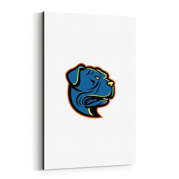 Noir Gallery Leavitt Bulldog Head Mascot Canvas Wall Art Print