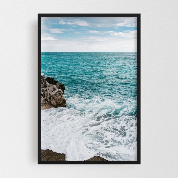 Noir Gallery Positano Italy Beach Nature Photo Framed Art Print