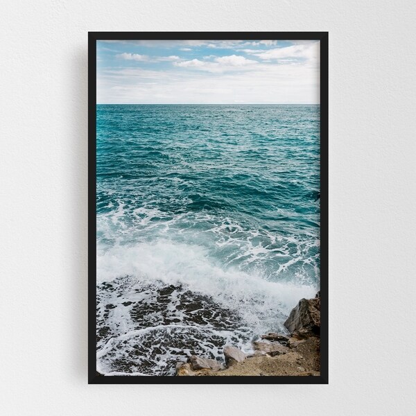 Noir Gallery Positano Italy Beach Nature Photo Framed Art Print